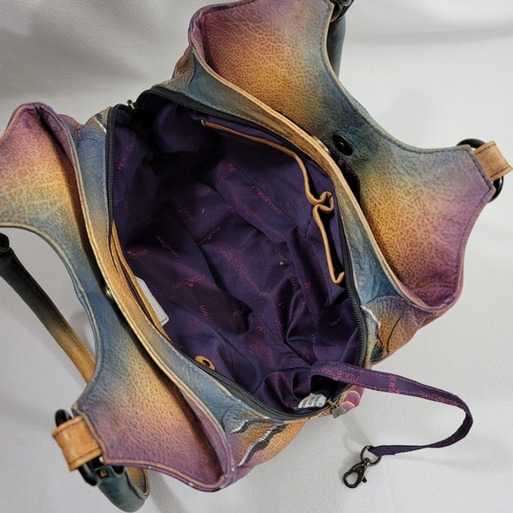 Anuschka Tiger And Rose Genuine Leather Purse - Picture 11 of 16